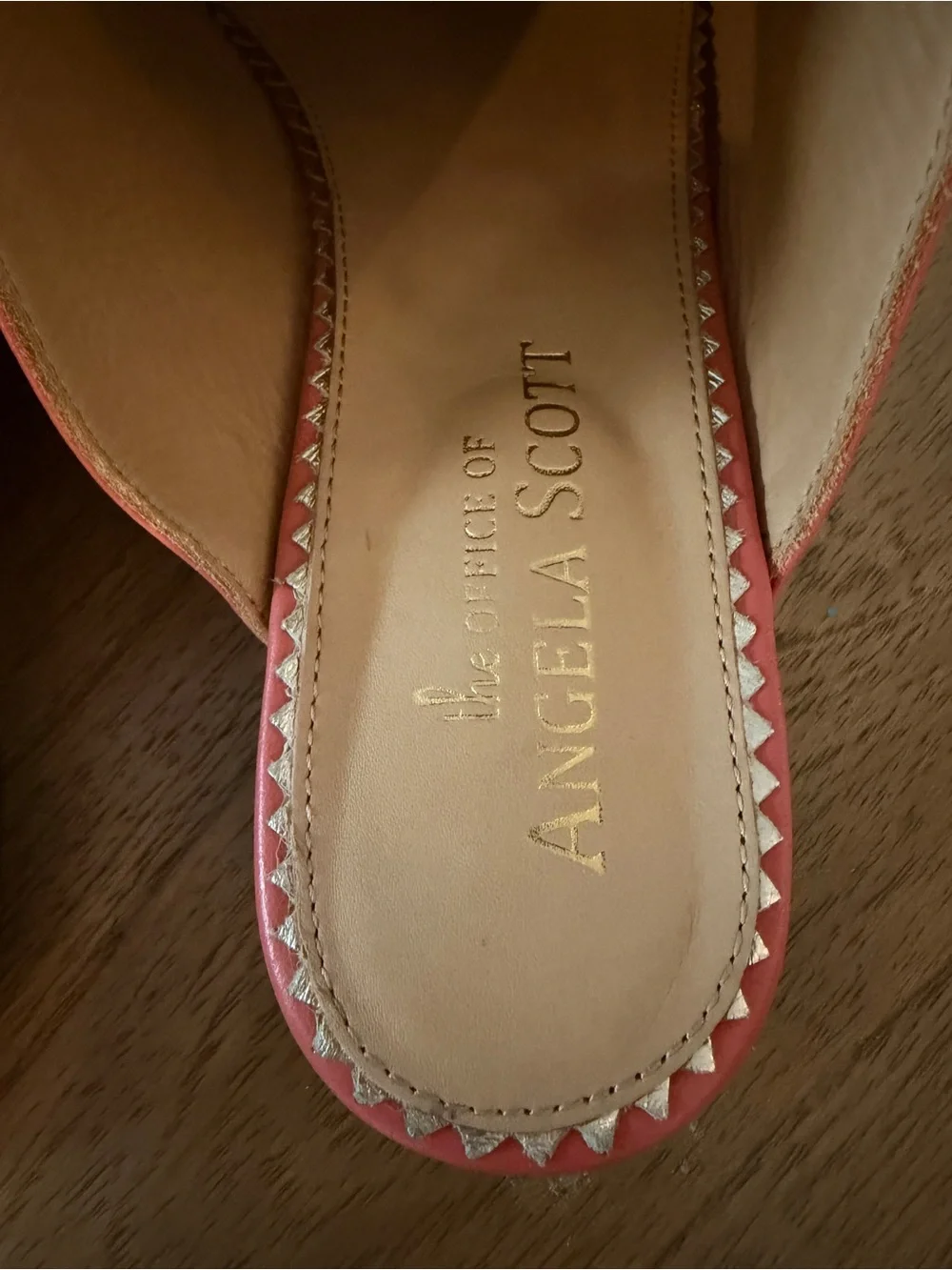 The Office of Angela Scott Ms. Felicity Kiltie Mule in Pink Lemonade